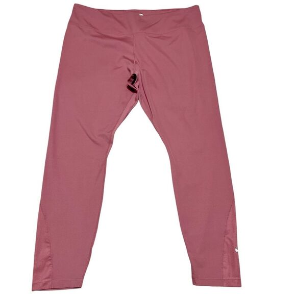NWT Nike One Mid-Rise 7/8 Leggings Pink - Picture 3 of 12